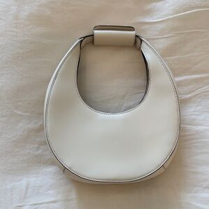 Staud Mini Moon Bag, white